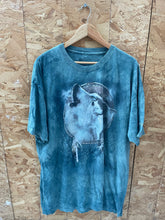Vintage 90s The Mountain Grungy Wolf Tie Dye T-Shirt - 2XL - Teal